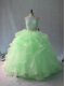 Vintage Halter Top Sleeveless Backless Sweet 16 Dresses Apple Green