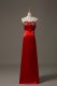 Extravagant Red Sweetheart Neckline Beading and Appliques Prom Dress Sleeveless Lace Up