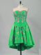 High Quality Green Sweetheart Neckline Embroidery Prom Gown Sleeveless Lace Up
