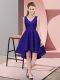 Edgy Purple Lace Zipper V-neck Sleeveless High Low Damas Dress Lace