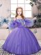 Straps Sleeveless Tulle Little Girls Pageant Dress Beading Lace Up