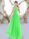 Scoop Sleeveless Zipper Court Dresses for Sweet 16 Chiffon