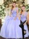 Decent Sleeveless Lace Up Floor Length Beading and Appliques 15 Quinceanera Dress