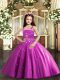 Lilac Lace Up Straps Beading Little Girls Pageant Gowns Taffeta and Tulle Sleeveless
