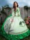 Deluxe Ball Gowns Sweet 16 Dresses Green Sweetheart Satin Sleeveless Floor Length Lace Up