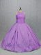 Traditional Lilac Taffeta Zipper Sweet 16 Dresses Sleeveless Floor Length Embroidery