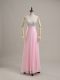 Floor Length Column/Sheath Sleeveless Baby Pink Prom Party Dress Side Zipper