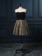 Fabulous Black Strapless Zipper Lace Prom Dress Sleeveless