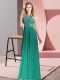 Dark Green Sleeveless Chiffon Backless Prom Dresses for Prom and Party