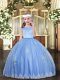 Popular Sleeveless Beading and Appliques Zipper Little Girl Pageant Dress