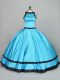Baby Blue Quinceanera Dresses Sweet 16 and Quinceanera with Ruching Scoop Sleeveless Zipper