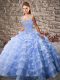 Exceptional Ball Gowns Sleeveless Lavender Sweet 16 Dresses Court Train Lace Up