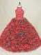 Classical Multi-color Sweet 16 Dress Brush Train Sleeveless Embroidery