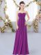 Customized Floor Length Purple Vestidos de Damas Sweetheart Sleeveless Zipper