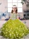 Sleeveless Lace Up Floor Length Beading and Ruffles Little Girls Pageant Dress Wholesale