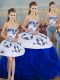 Sweetheart Sleeveless Lace Up Quinceanera Dresses Royal Blue Tulle