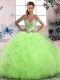 Colorful Floor Length Lace Up Quince Ball Gowns for Sweet 16 and Quinceanera with Beading and Ruffles