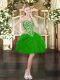 Simple Green Sweetheart Neckline Beading and Ruffles Prom Gown Sleeveless Lace Up