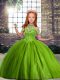 Discount Olive Green Ball Gowns Off The Shoulder Sleeveless Tulle Floor Length Lace Up Beading Little Girl Pageant Dress Discount Olive Green Ball Gowns Off The Shoulder Sleeveless Tulle Floor Length Lace Up Beading Little Girl Pageant Dress