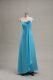 Teal Zipper Homecoming Dress Hand Made Flower Sleeveless Floor Length