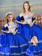 Superior Royal Blue Ball Gowns Satin Sweetheart Sleeveless Beading and Embroidery Floor Length Lace Up Quince Ball Gowns