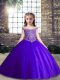 Popular Beading Pageant Gowns Purple Lace Up Sleeveless Floor Length