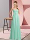 Apple Green Chiffon Lace Up Sweetheart Sleeveless Floor Length Dress for Prom Beading