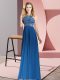 Royal Blue Empire Chiffon Scoop Sleeveless Beading Floor Length Backless Prom Dresses Royal Blue Empire Chiffon Scoop Sleeveless Beading Floor Length Backless Prom Dresses