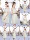 Champagne Sleeveless Tulle Lace Up Quinceanera Dama Dress for Wedding Party