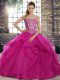 Admirable Fuchsia Ball Gowns Beading and Ruffles 15 Quinceanera Dress Lace Up Tulle Sleeveless Admirable Fuchsia Ball Gowns Beading and Ruffles 15 Quinceanera Dress Lace Up Tulle Sleeveless