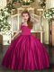 Elegant Satin Sleeveless Floor Length Girls Pageant Dresses and Ruching