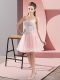 Pink Teens Party Dress Prom and Party with Beading Sweetheart Sleeveless Zipper