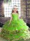 Floor Length Ball Gowns Sleeveless Pageant Gowns For Girls Lace Up