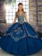 Sleeveless Lace Up Floor Length Beading and Embroidery Sweet 16 Quinceanera Dress