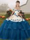 Off The Shoulder Sleeveless Tulle 15 Quinceanera Dress Embroidery and Ruffled Layers Brush Train Lace Up