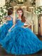 Sleeveless Lace Up Floor Length Ruffles Pageant Dress Toddler