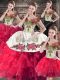 Hot Selling Pink And White Ball Gowns Embroidery and Ruffles 15 Quinceanera Dress Lace Up Organza Sleeveless Floor Length