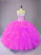 Stunning Sleeveless Lace Up Floor Length Ruffles Ball Gown Prom Dress