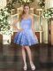Ball Gowns Prom Party Dress Lavender Sweetheart Organza Sleeveless Mini Length Lace Up