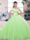 Suitable Floor Length Ball Gowns Short Sleeves Quinceanera Dress Lace Up