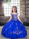 Best Tulle Off The Shoulder Sleeveless Lace Up Beading Winning Pageant Gowns in Royal Blue