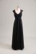Lace Prom Party Dress Black Zipper Cap Sleeves Floor Length