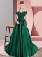 Superior Zipper Vestidos de Quinceanera Green for Sweet 16 and Quinceanera with Lace Court Train