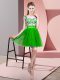 Super Bateau Sleeveless Tulle Court Dresses for Sweet 16 Lace Zipper