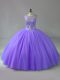 Dynamic Lavender Vestidos de Quinceanera Scoop Sleeveless Lace Up