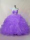 Delicate Lavender 15th Birthday Dress Tulle Sleeveless Beading and Ruffles Delicate Lavender 15th Birthday Dress Tulle Sleeveless Beading and Ruffles