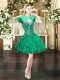 Wonderful Mini Length Ball Gowns Sleeveless Dark Green Prom Dresses Lace Up