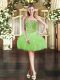 Attractive Ball Gowns Prom Party Dress Sweetheart Organza Sleeveless Mini Length Lace Up