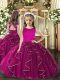 Sleeveless Ruffles Lace Up Kids Pageant Dress