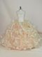 Superior Sweetheart Sleeveless Quinceanera Dress Floor Length Beading and Ruffles Champagne